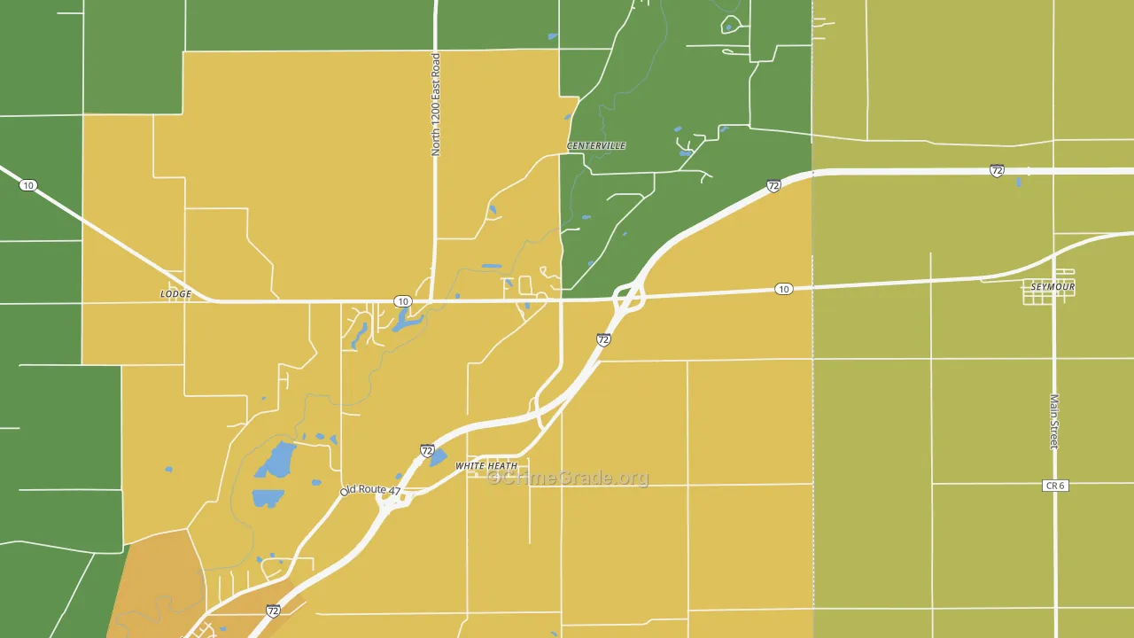White Heath, IL Map of Murder Rates