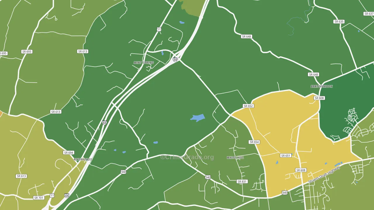 White Hill, VA Map of Murder Rates