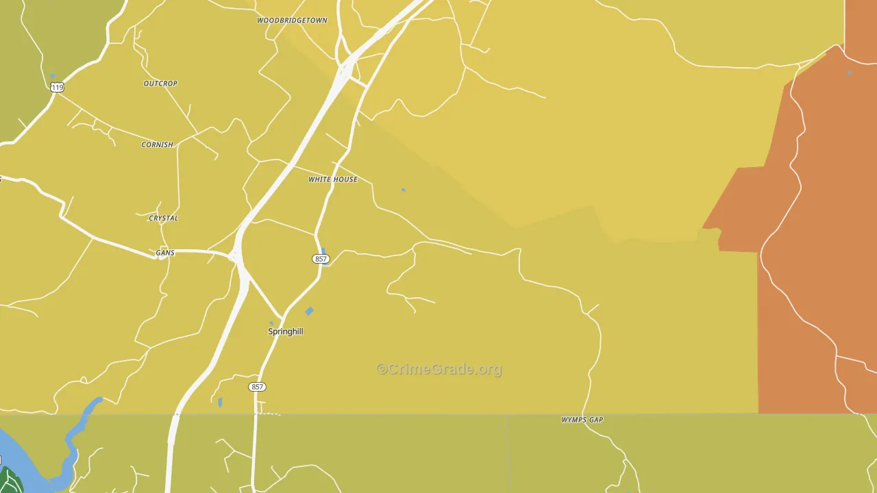 White House, PA Map of Murder Rates