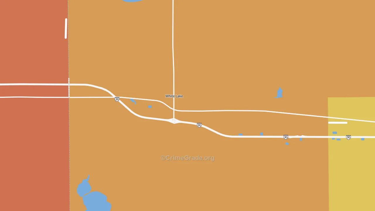 White Lake, SD Map of Murder Rates