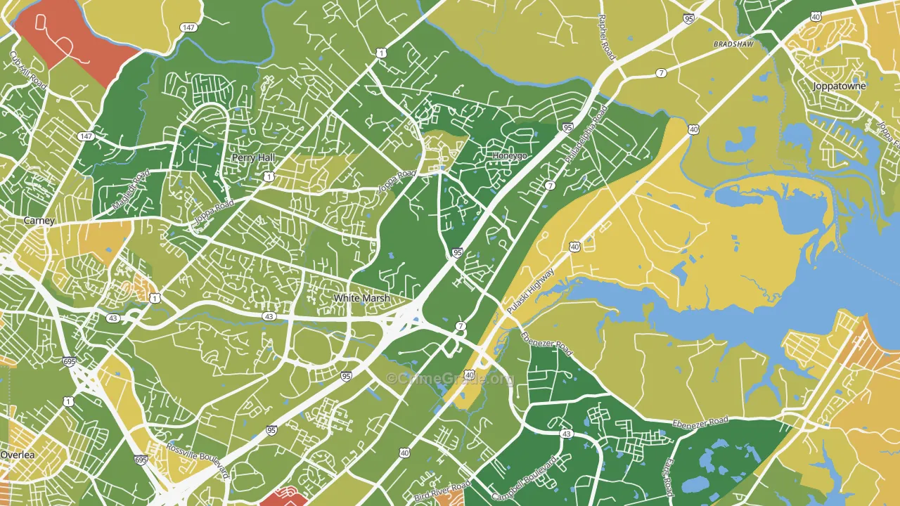 White Marsh, MD Map of Murder Rates