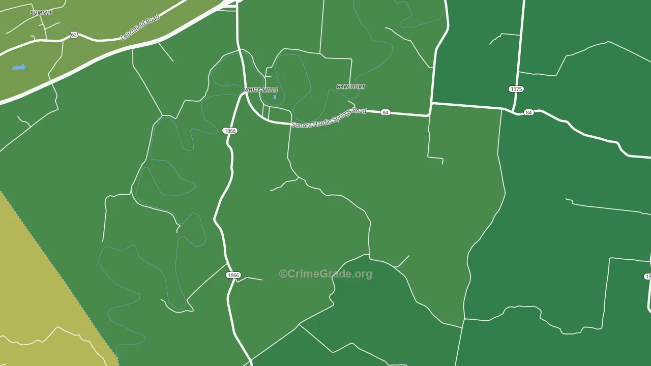 White Mills, KY Map of Murder Rates