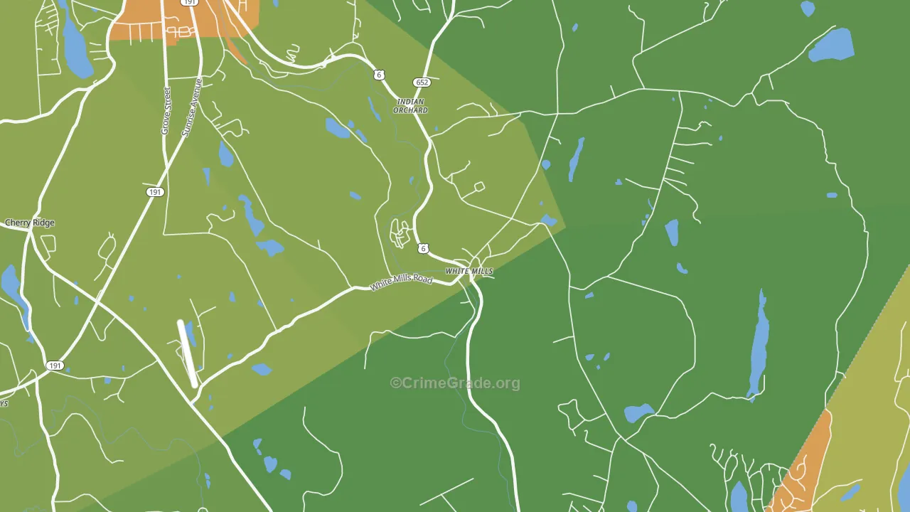 White Mills, PA Map of Murder Rates
