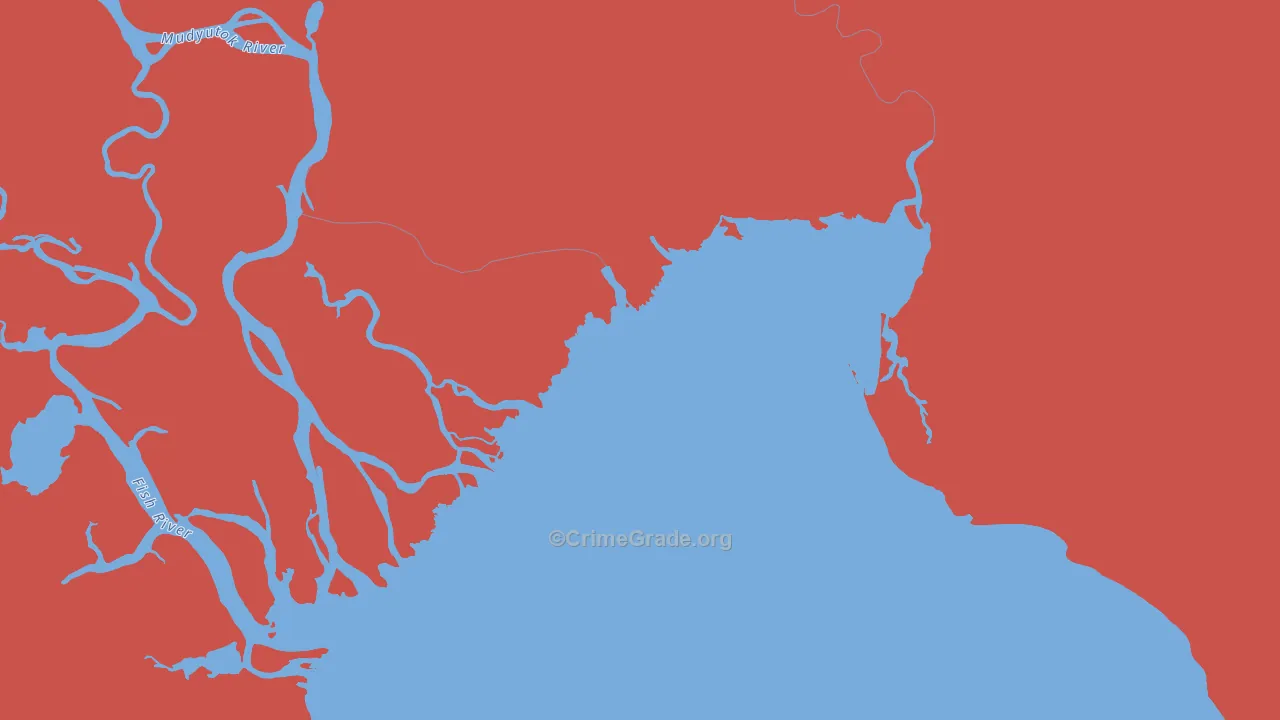 White Mountain, AK Map of Murder Rates