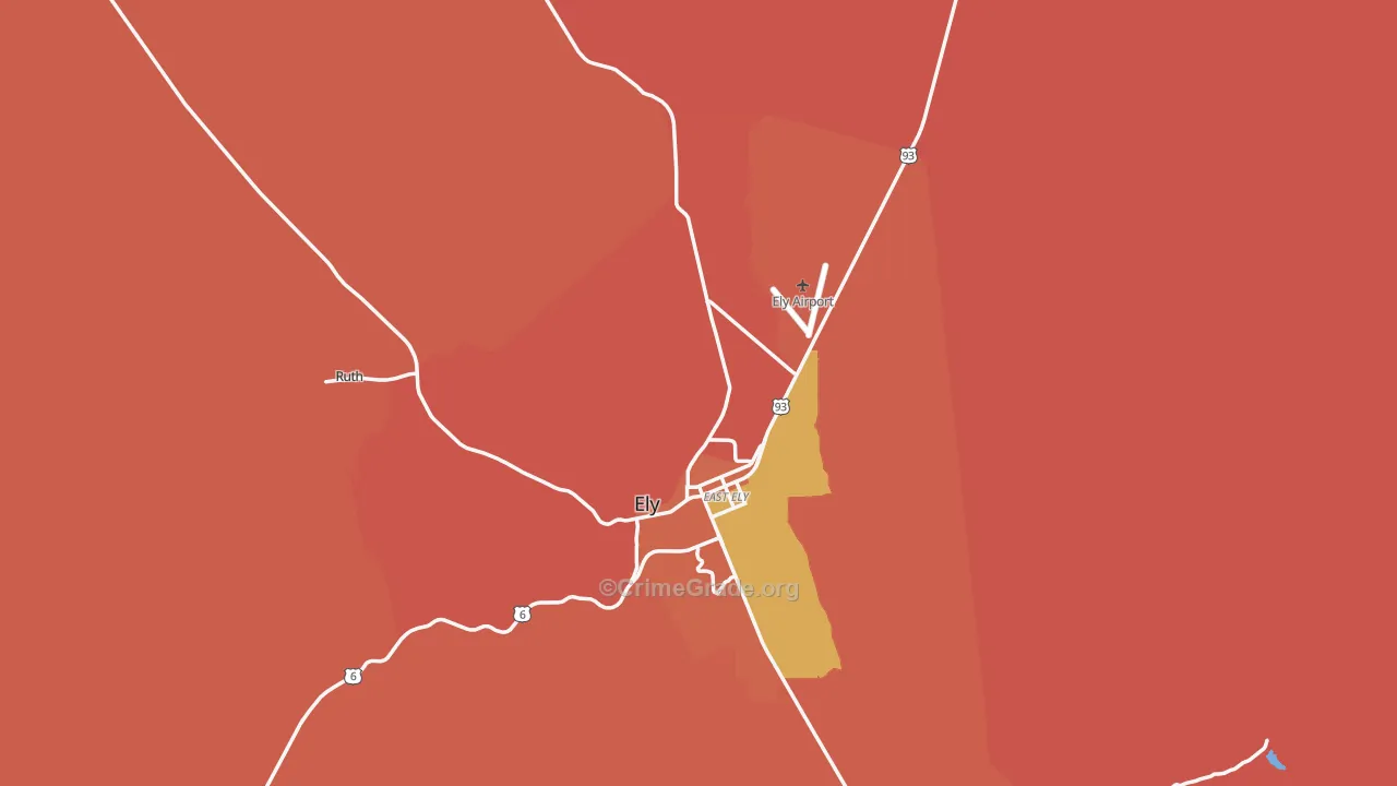 White Pine County, NV Map of Murder Rates