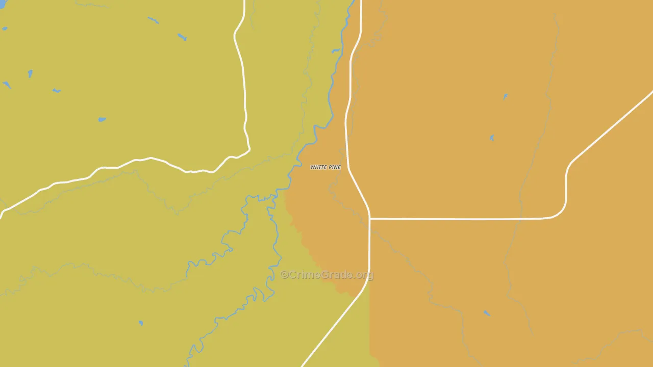 White Pine, MI Map of Murder Rates