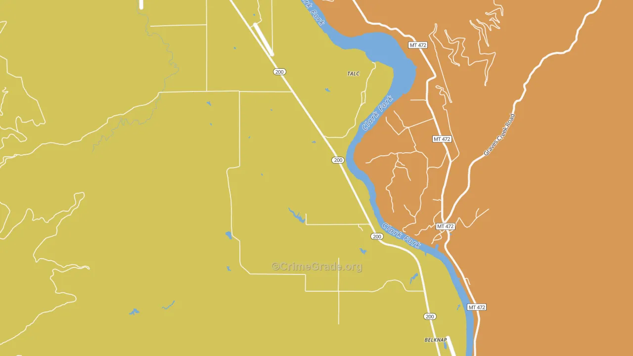 White Pine, MT Map of Murder Rates