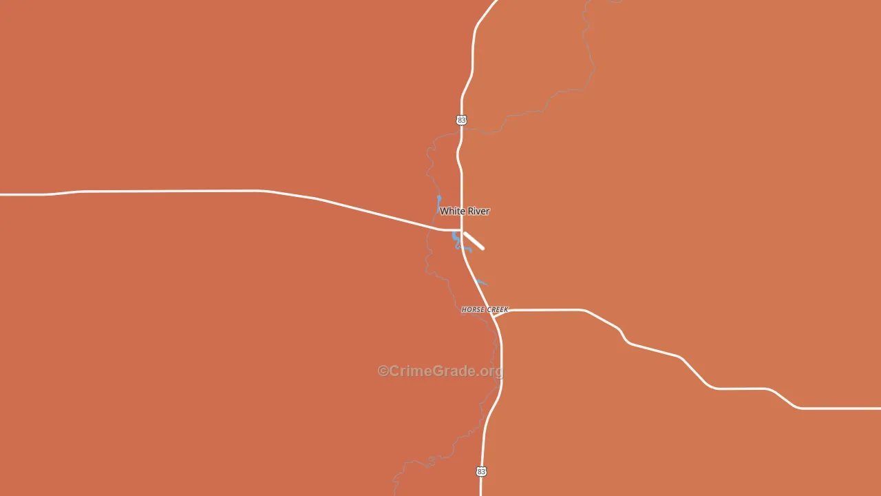 White River, SD Map of Murder Rates