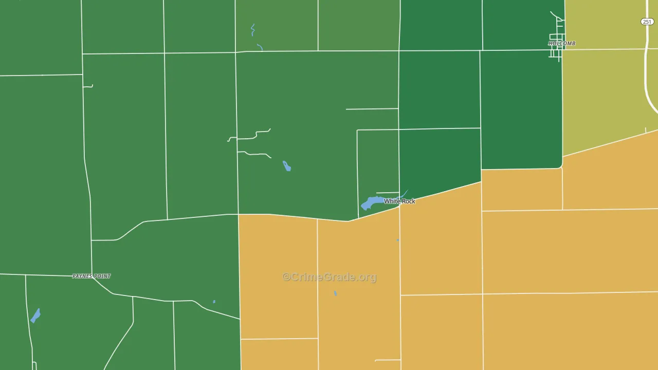 White Rock, IL Map of Murder Rates