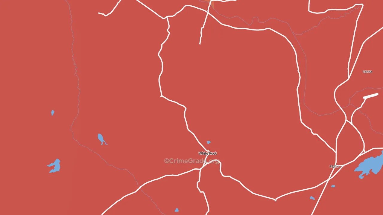 White Rock, NM Map of Murder Rates
