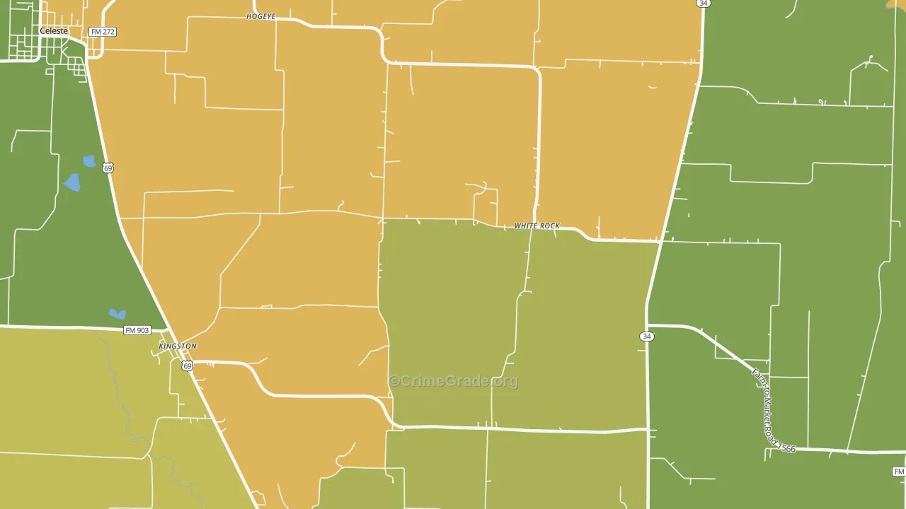 White Rock, TX Map of Murder Rates