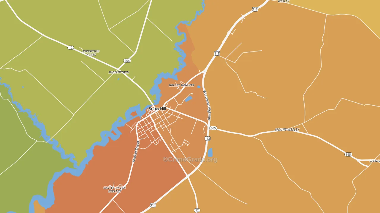 Whiteburg, MD Map of Murder Rates
