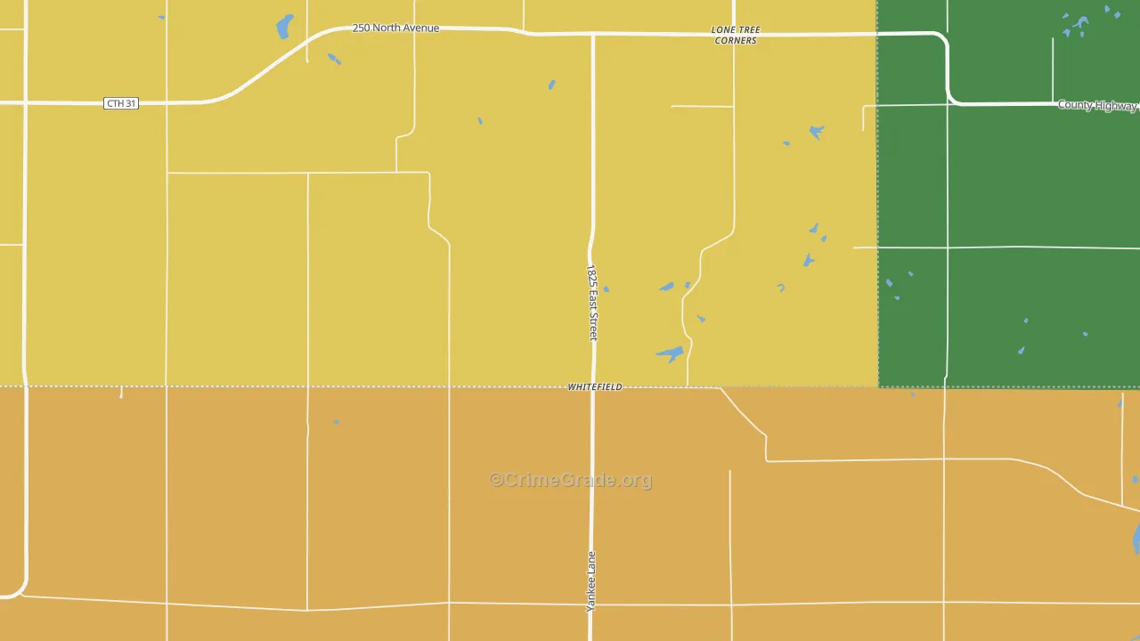 Whitefield, IL Map of Murder Rates