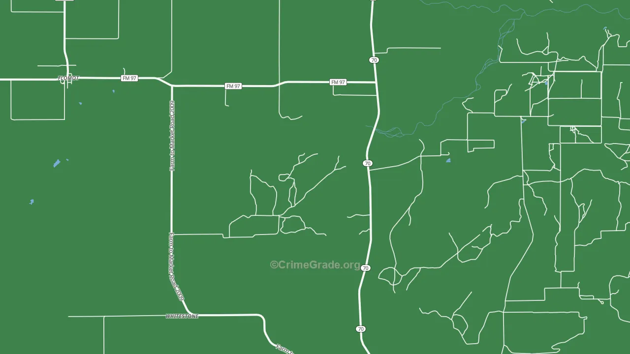 Whiteflat, TX Map of Murder Rates