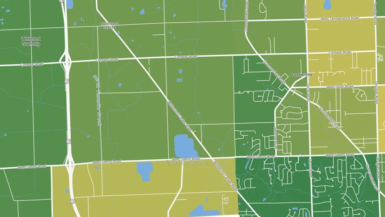 Whiteford Center, MI Map of Murder Rates
