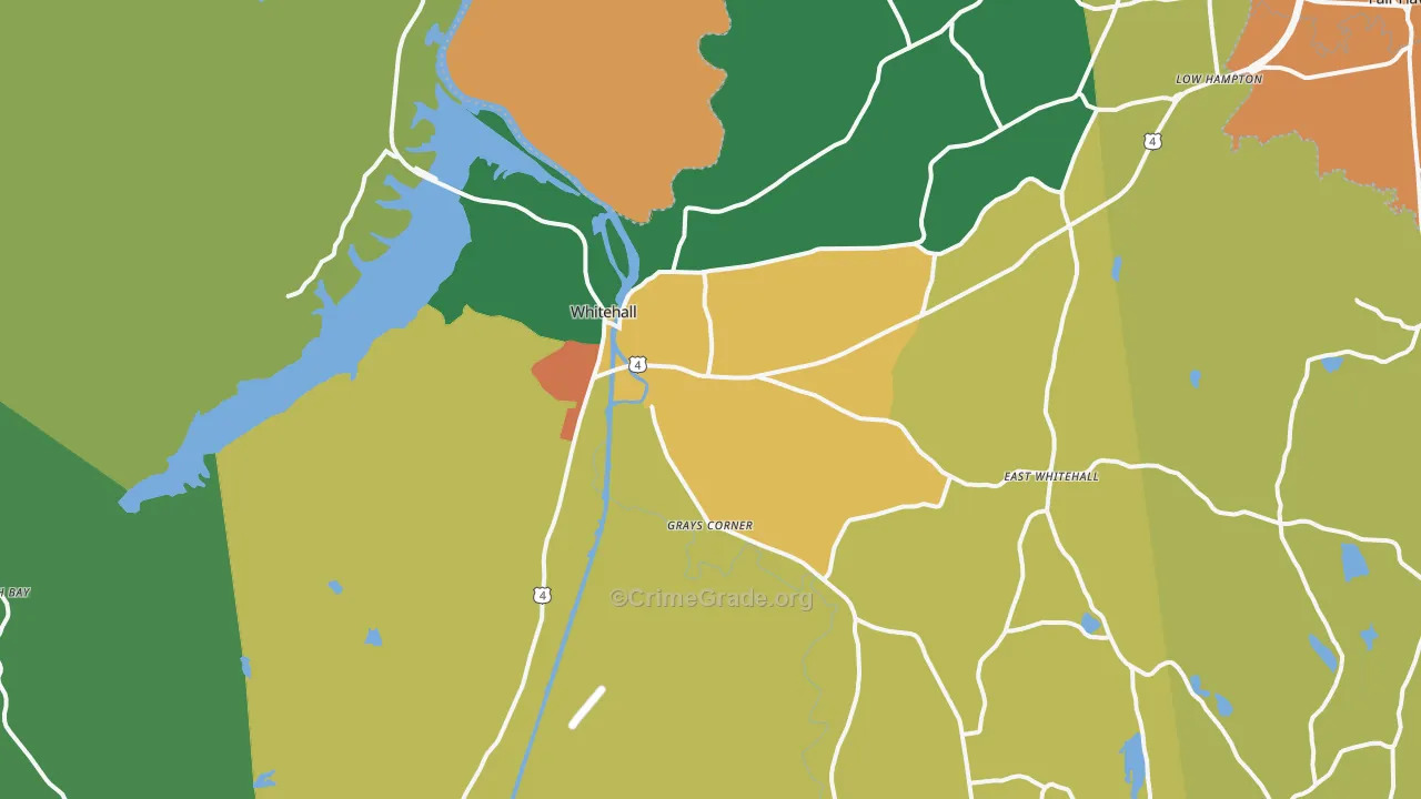 Whitehall, NY Map of Murder Rates