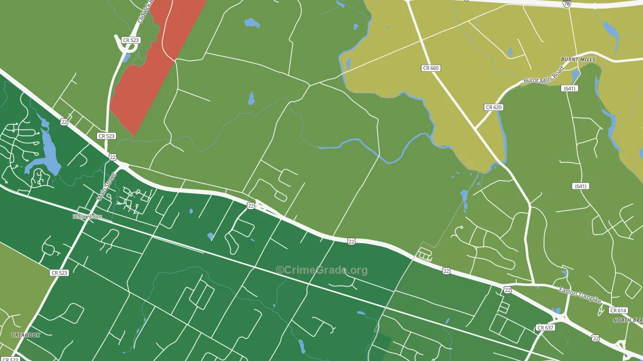 Whitehouse, NJ Map of Murder Rates