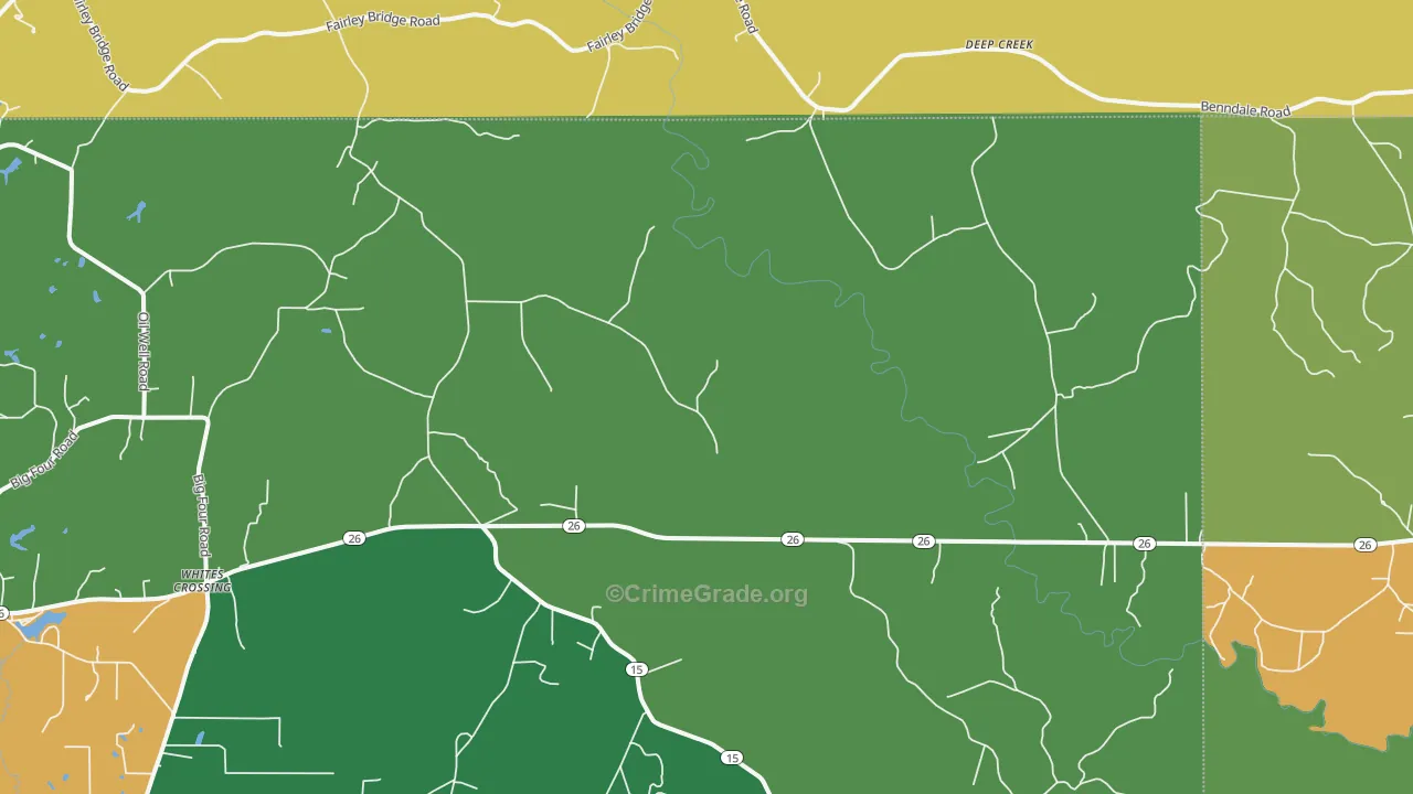 Whites Crossing, MS Map of Murder Rates