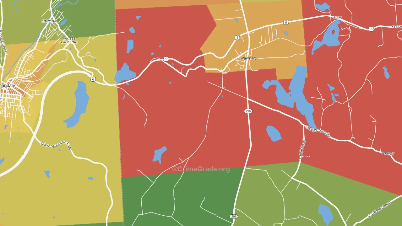 Whites Crossing, PA Map of Murder Rates