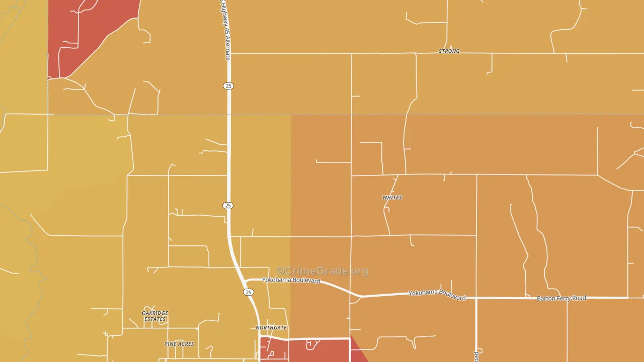 Whites, MS Map of Murder Rates