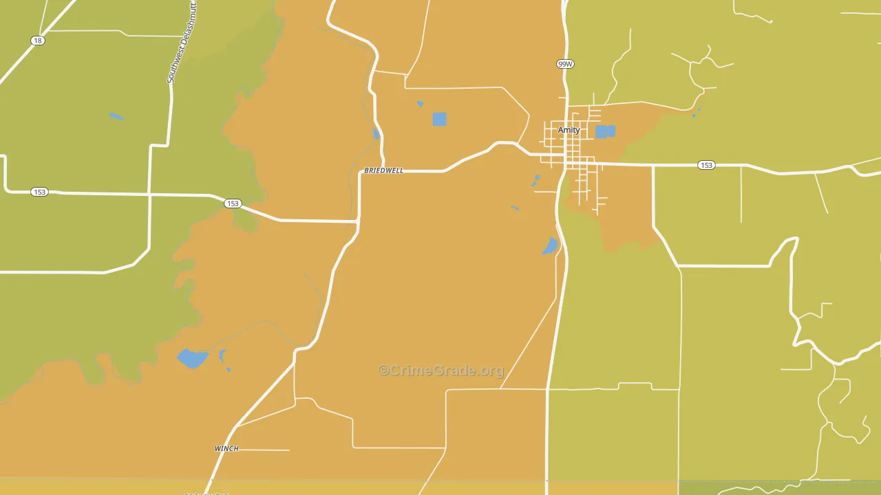 Whiteson, OR Map of Murder Rates