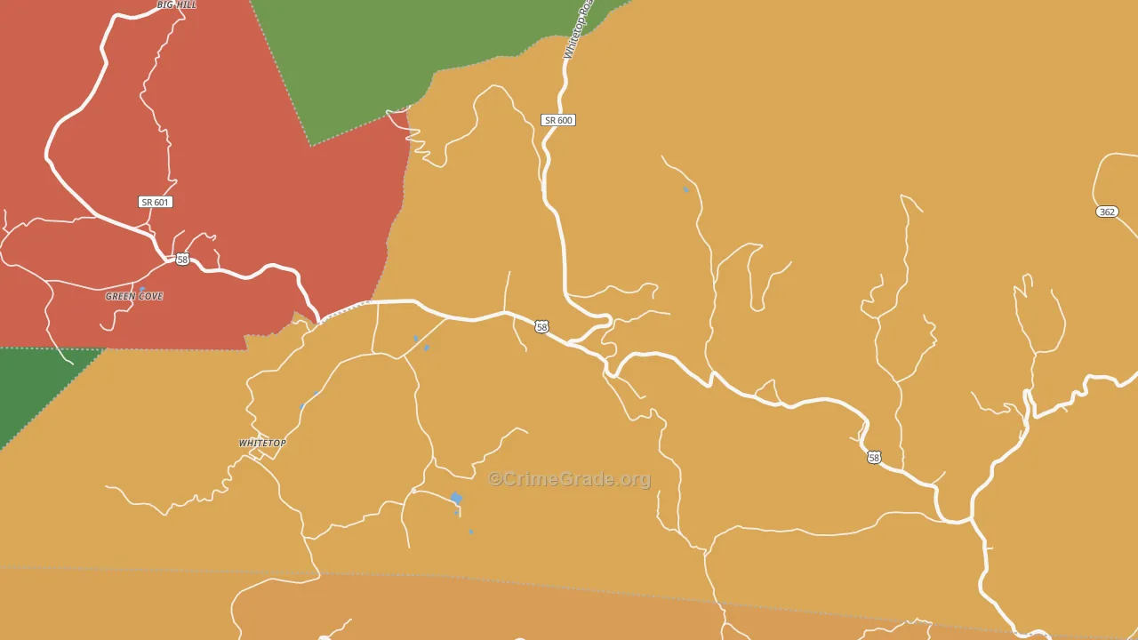 Whitetop, VA Map of Murder Rates