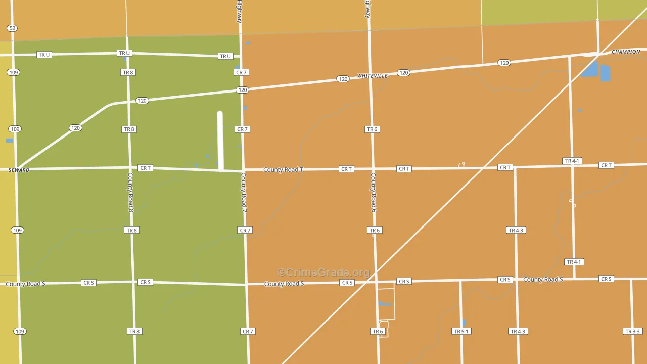 Whiteville, OH Map of Murder Rates
