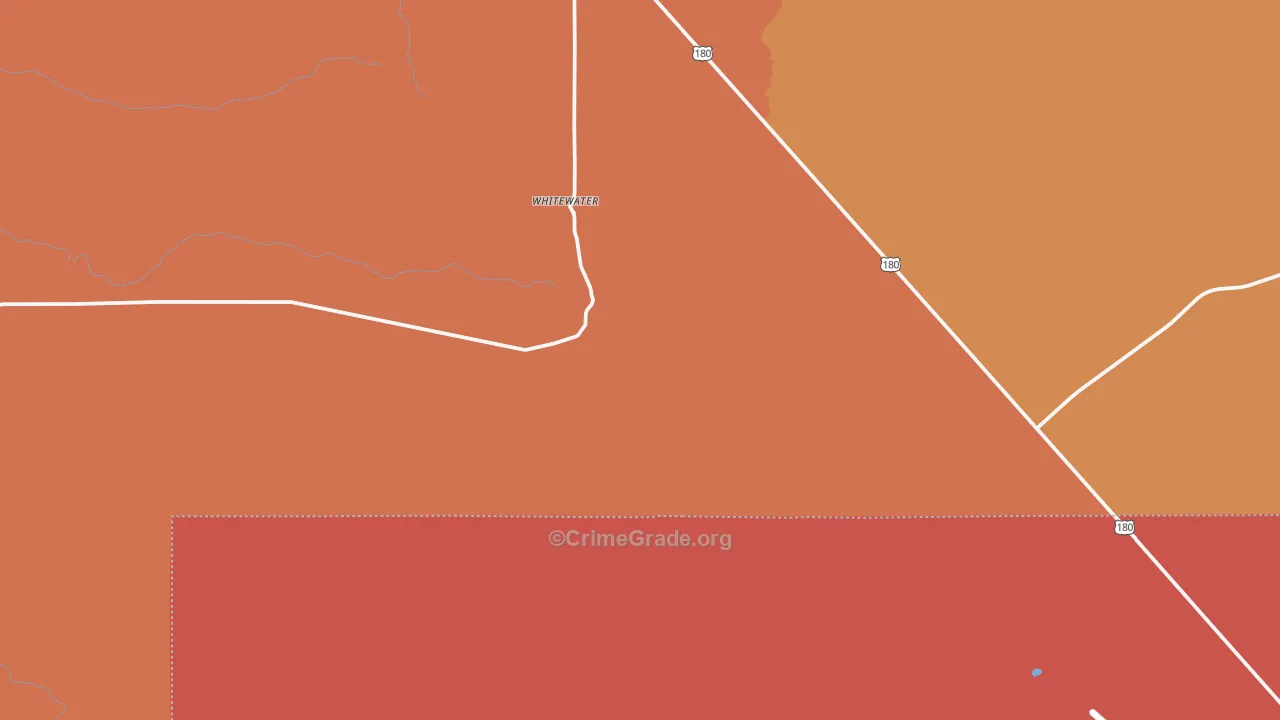 Whitewater, NM Map of Murder Rates