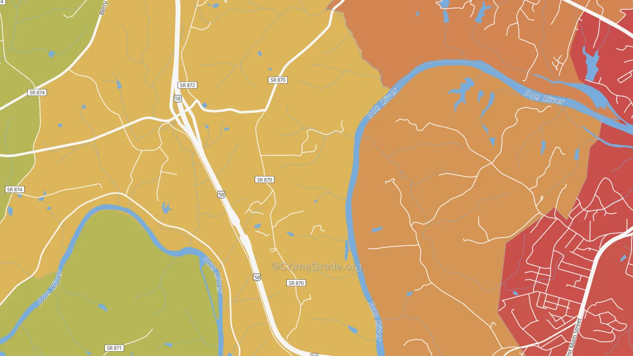 Whitfield, VA Map of Murder Rates
