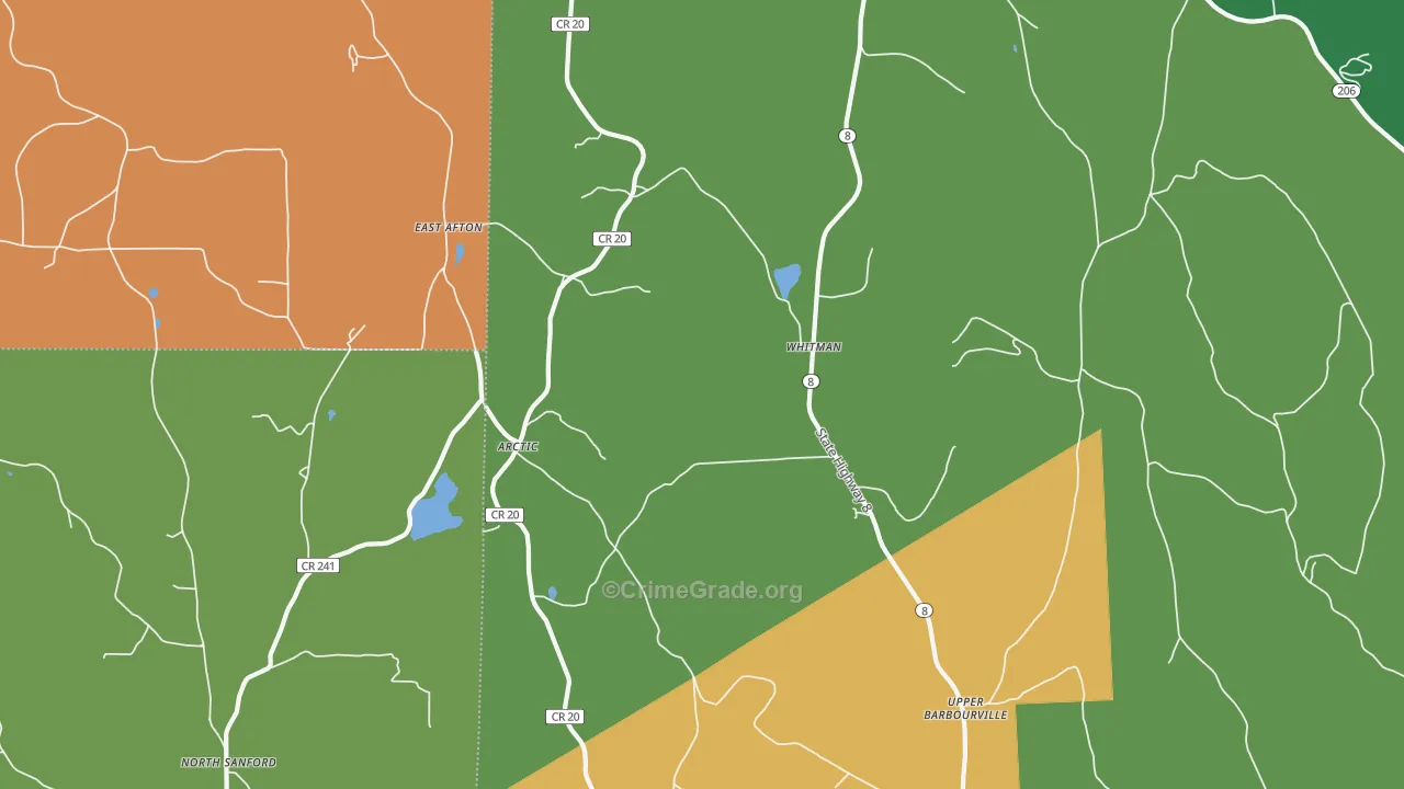Whitman, NY Map of Murder Rates