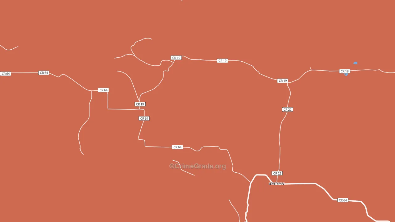 Whitman, WY Map of Murder Rates