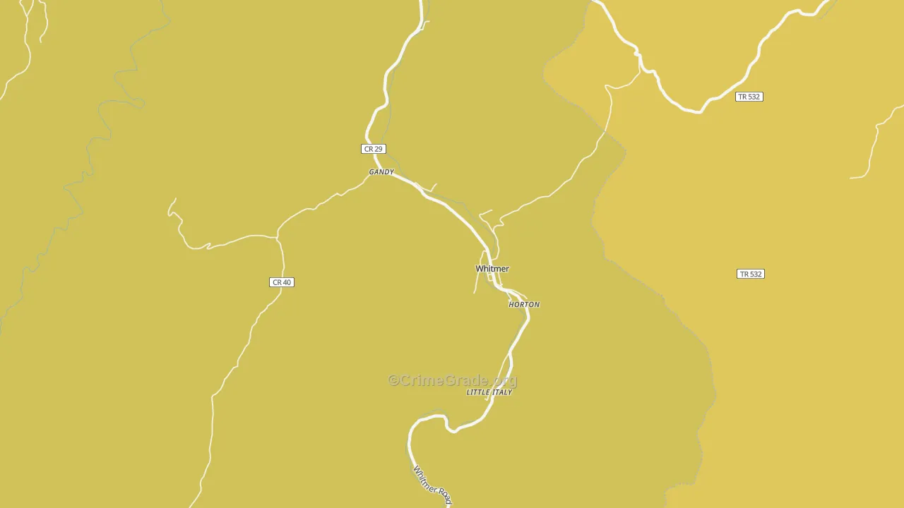 Whitmer, WV Map of Murder Rates