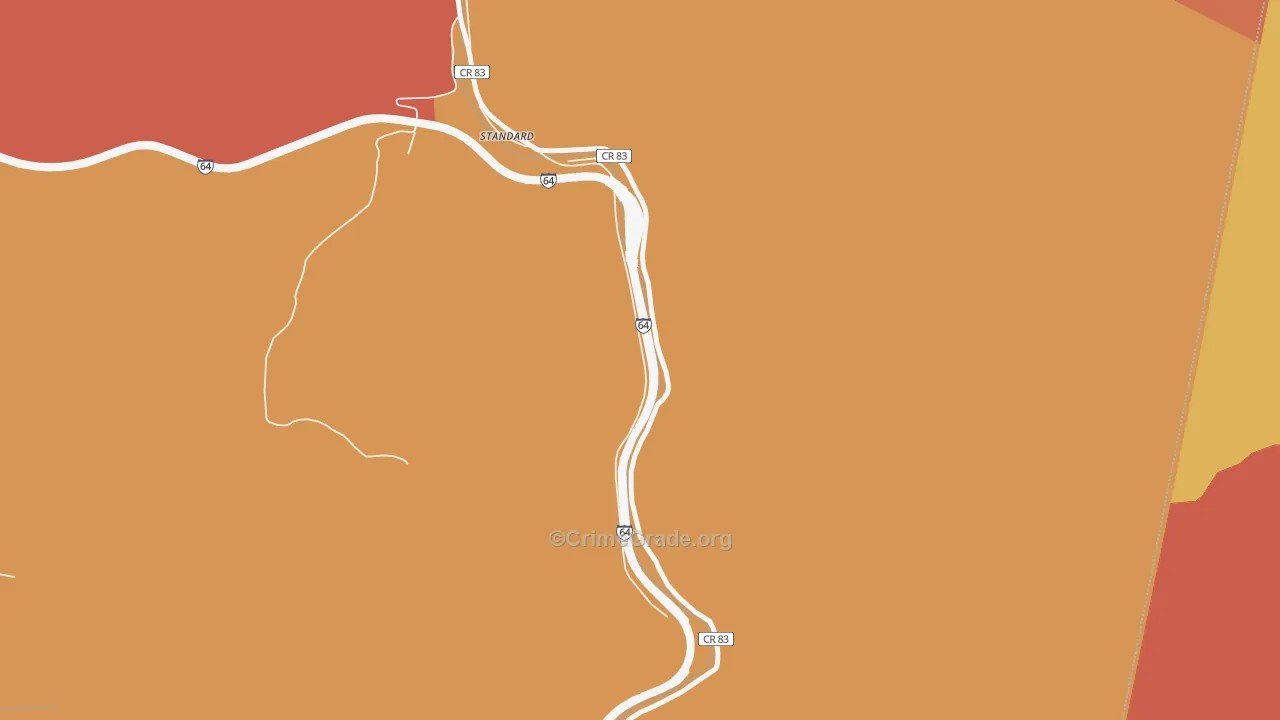 Whittaker, WV Map of Murder Rates