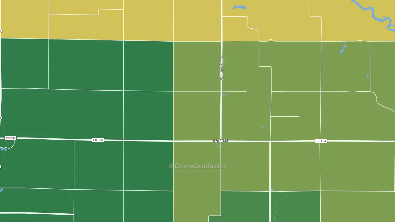 Whittier, IA Map of Murder Rates