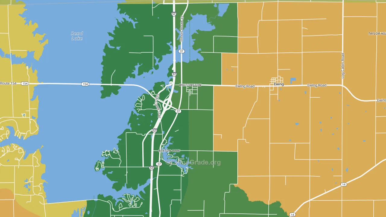 Whittington, IL Map of Murder Rates