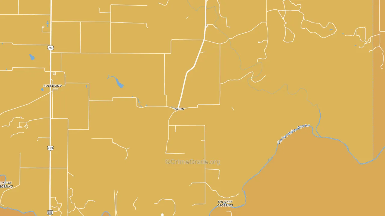 Whon, TX Map of Murder Rates