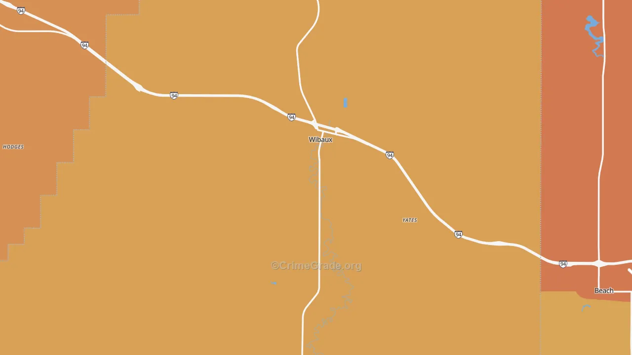 Wibaux County, MT Map of Murder Rates