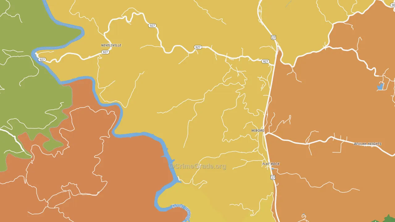 Wiborg, KY Map of Murder Rates