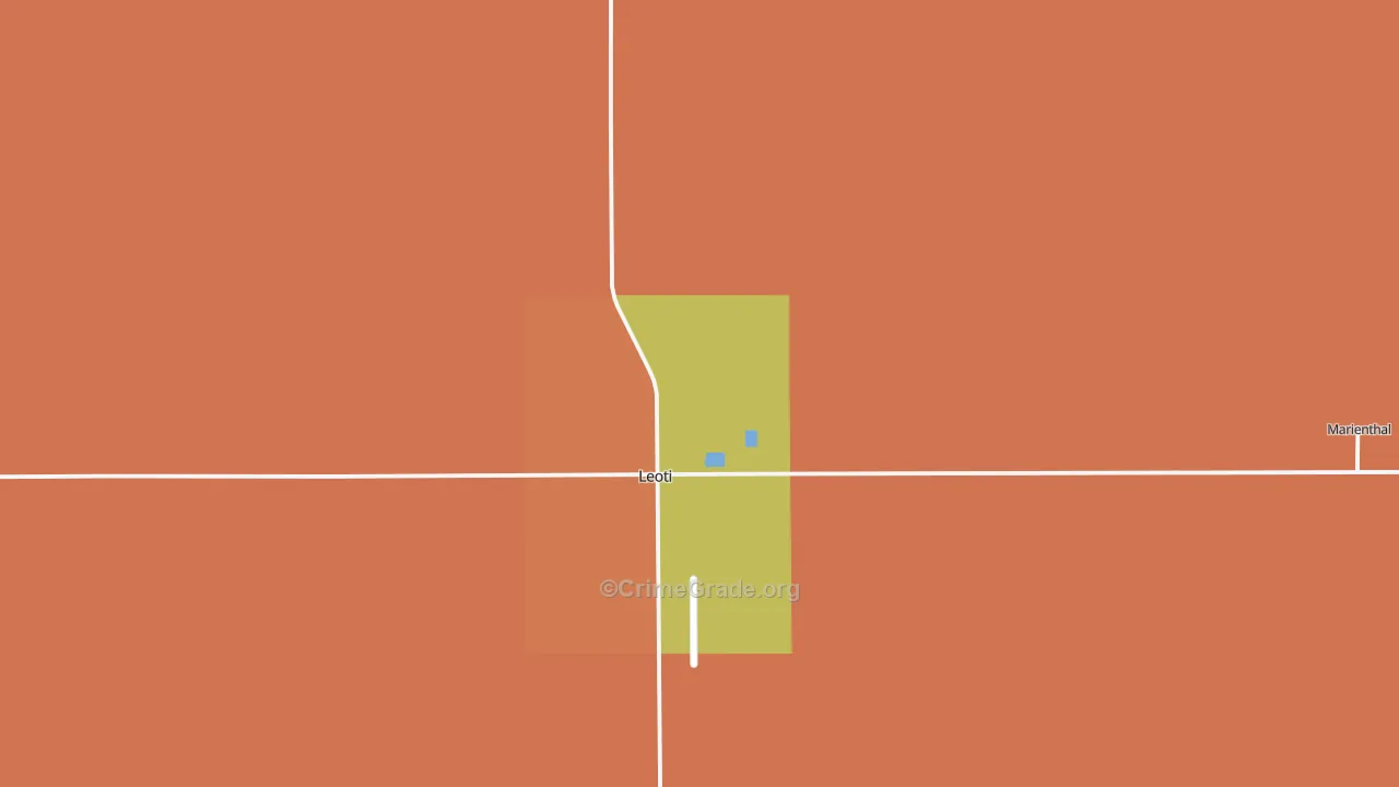 Wichita County, KS Map of Murder Rates