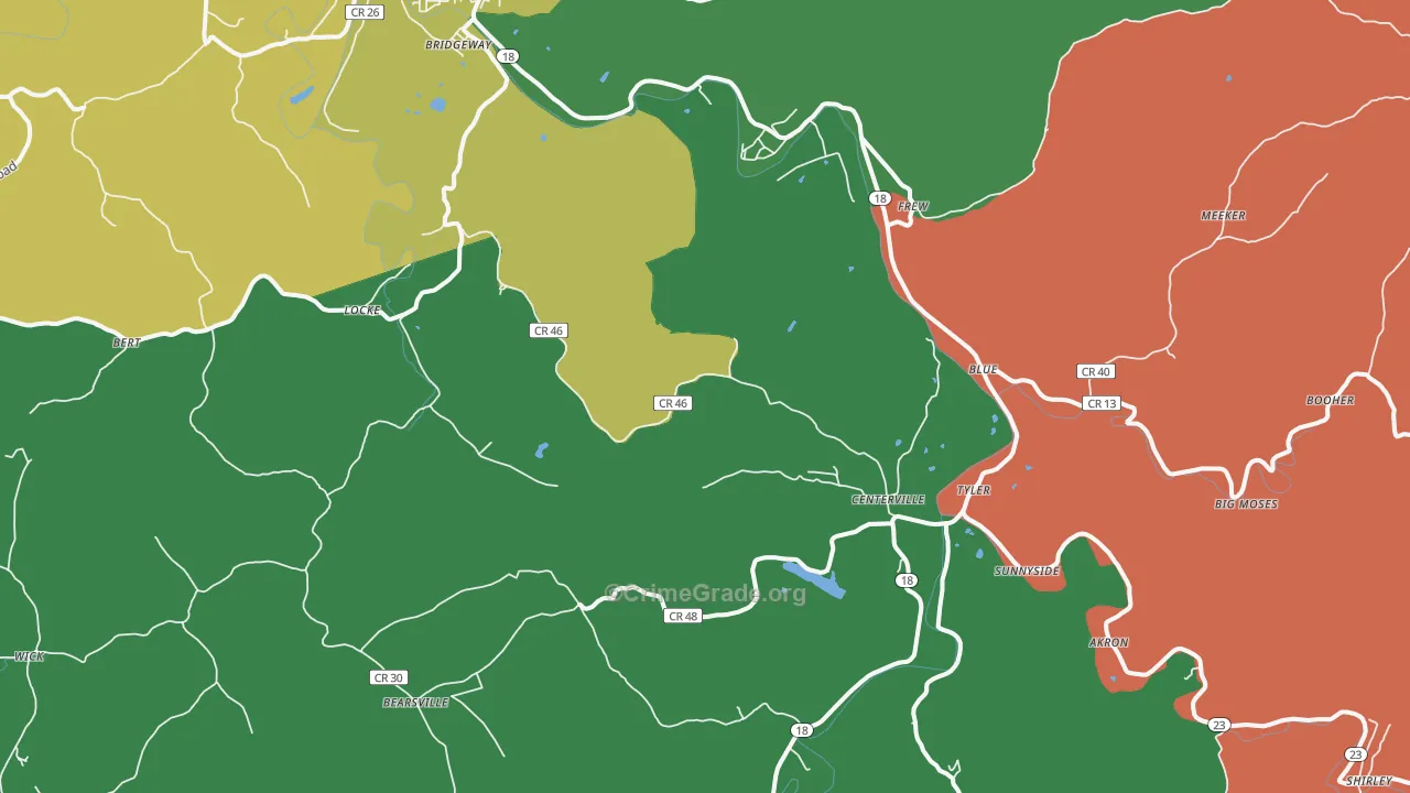 Wick, WV Map of Murder Rates