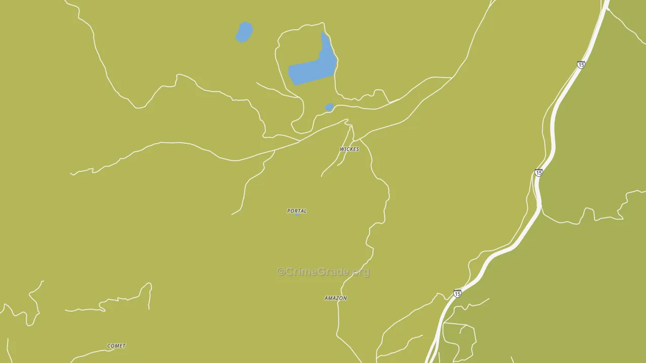 Wickes, MT Map of Murder Rates