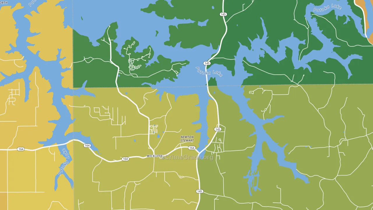 Wickliffe, IN Map of Murder Rates
