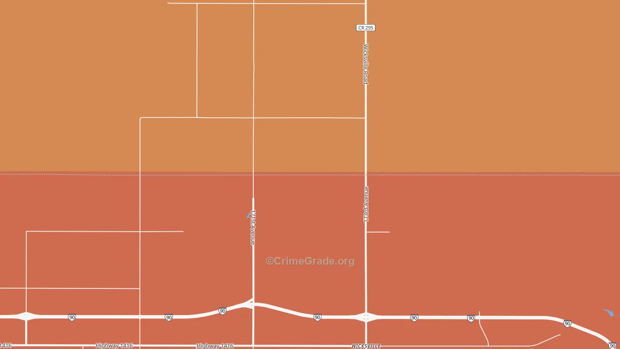Wicksville, SD Map of Murder Rates