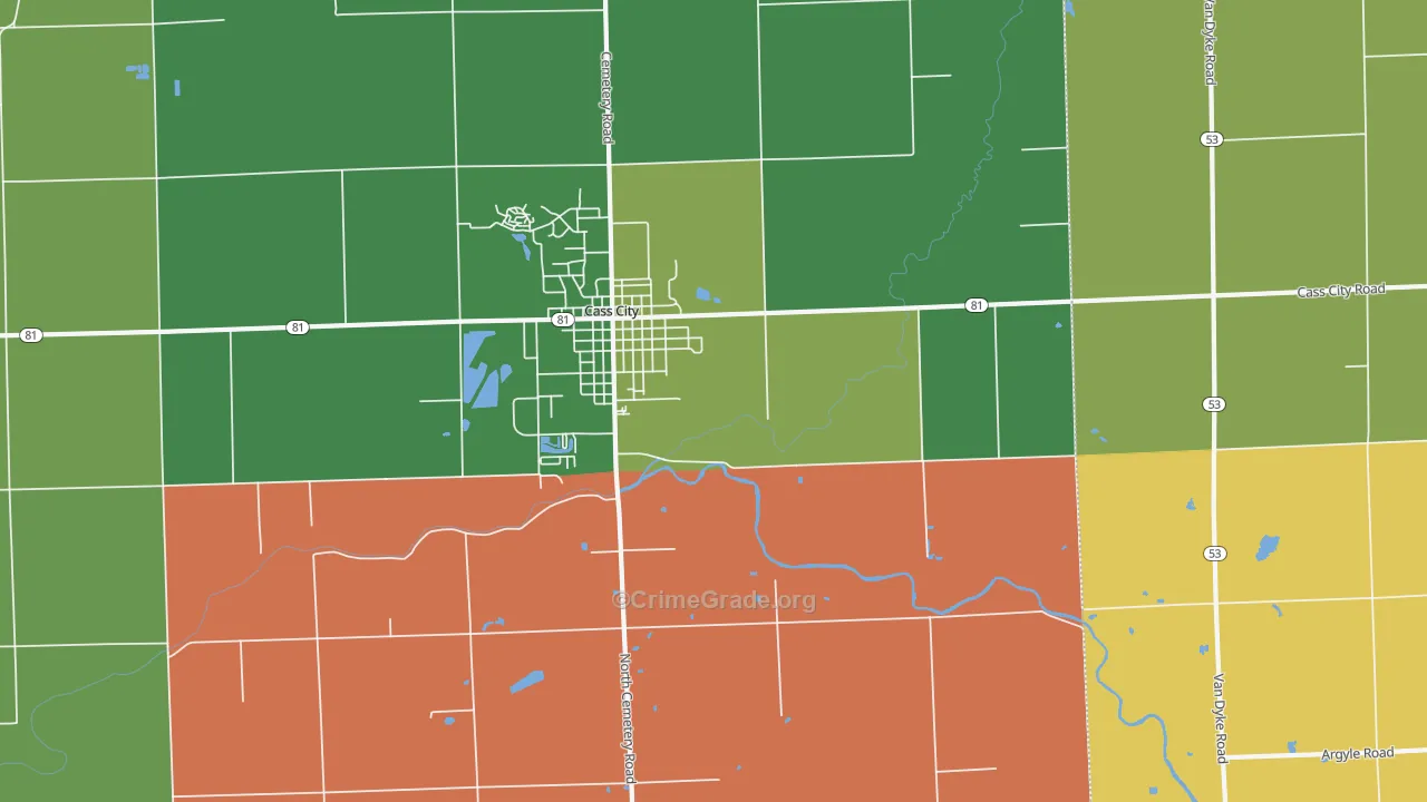 Wickware, MI Map of Murder Rates