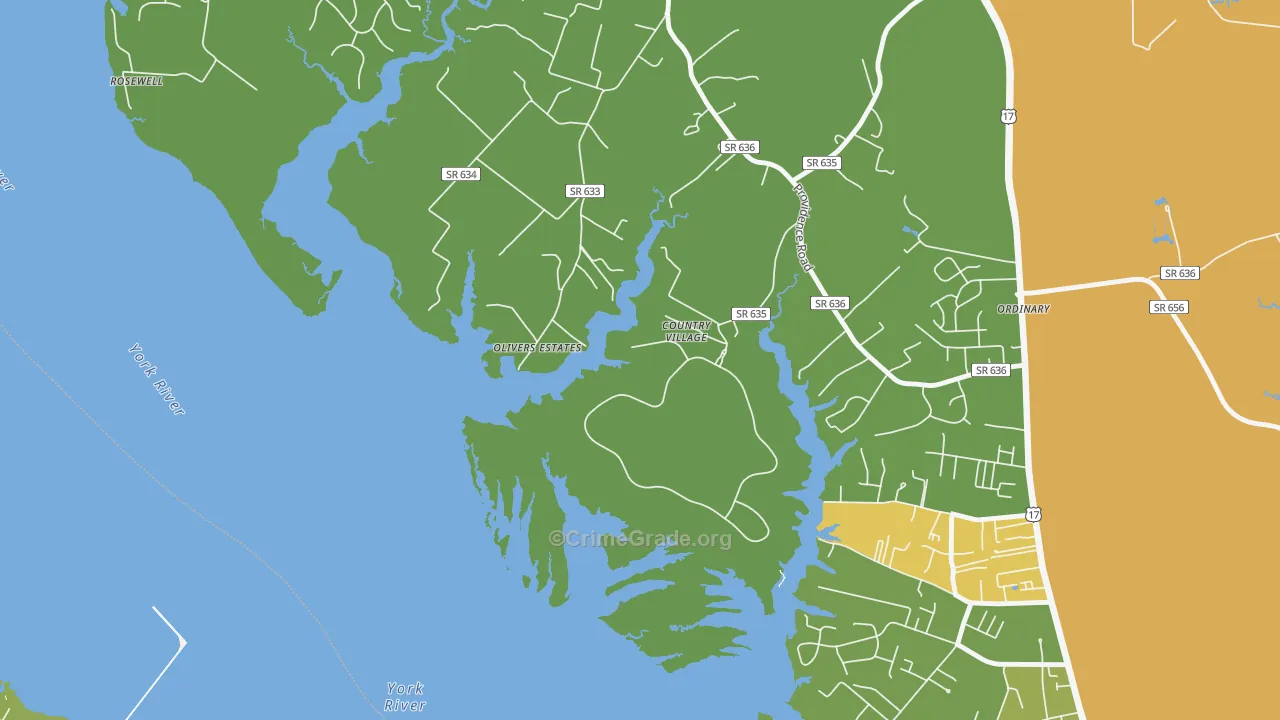 Wicomico, VA Map of Murder Rates