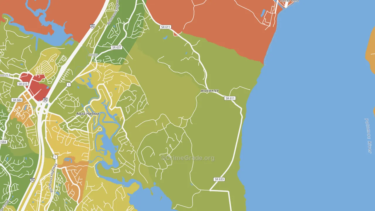 Widewater, VA Map of Murder Rates