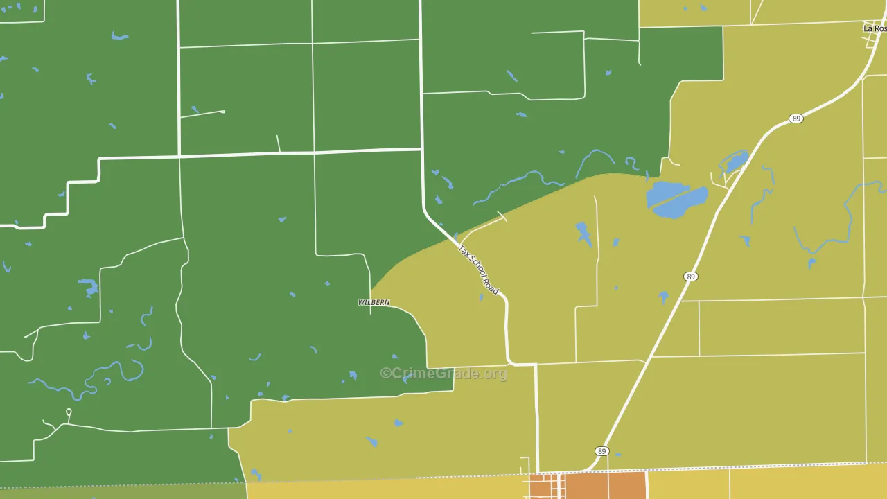 Wilbern, IL Map of Murder Rates