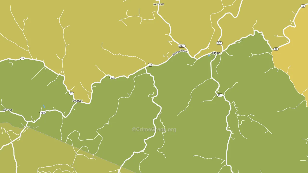 Wilbur, KY Map of Murder Rates