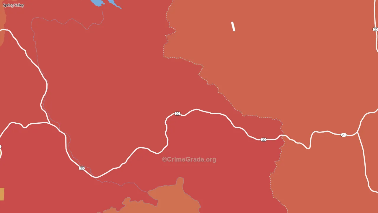 Wilbur Springs, CA Map of Murder Rates