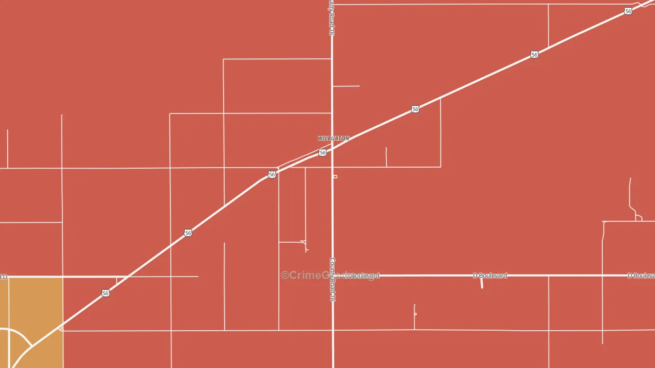 Wilburton, KS Map of Murder Rates